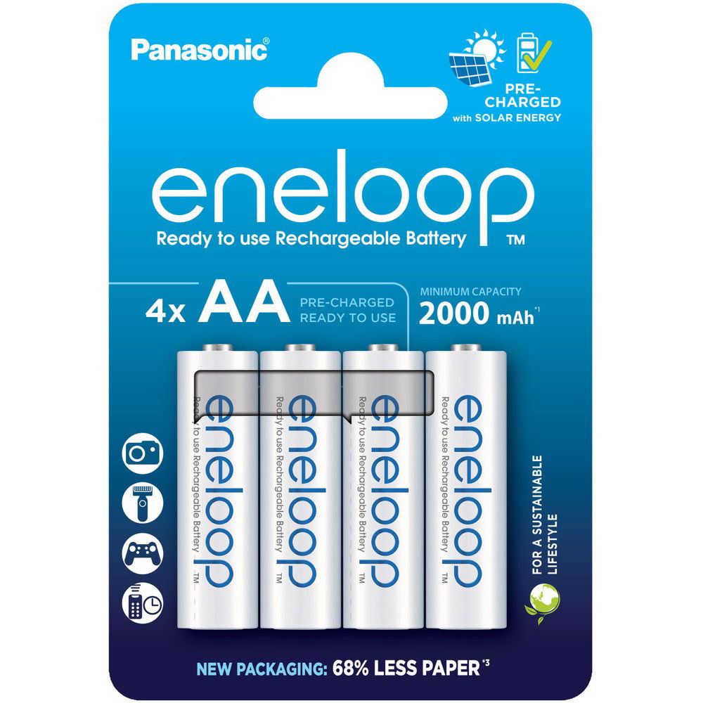 Panasonic BK-3MCDE/4BE eneloop Ni-MH akkumulátor, AA (ceruza), 2000 mAh, 4 db/bliszter termék fő termékképe
